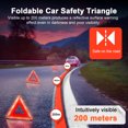 thumbnail image 3 of Trépied de Véhicule Réfléchissant Pliant d'Urgence Support Triangle d'Avertissement 45cm Longueur Latérale Visibilité Nocturne Support de Véhicule en Métal Stable, 3 of 8