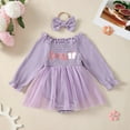 thumbnail image 2 of XAOFW Girl's Bodysuit Long Sleeve O-Neck Lace Ruffle Tutu Layering Outfit Basic Toddler Dress Up Fashionable Lovely Breathable Holiday Vacation Onesie, 2 of 3