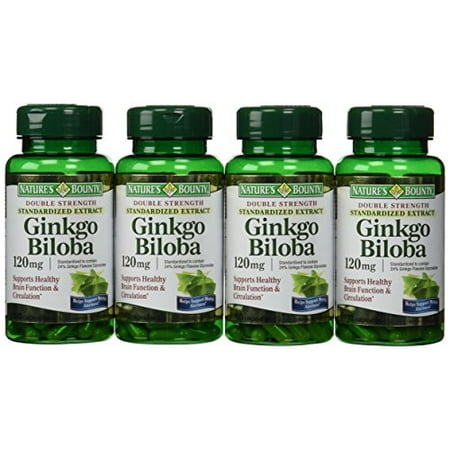 Nature's Bounty Ginkgo Biloba Standardized Extract 120 mg, 100 Capsules
