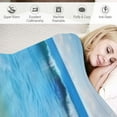 thumbnail image 3 of Shiartex Waves Blue Sky Flannel Throw Blanket for Bed Couch Sofa Chair All Seasons Gifts Exquisite Design 50x60in, 3 of 6