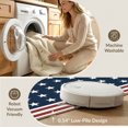 thumbnail image 5 of ODIKA 2'x3' Washable Throw Rug Independence Door Patriotic Stripe Border Welcome Striped July Flowing Dynamic for Hallway, Study Room, Non-Slip Low Profile, Flatwoven, 5 of 7