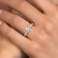 thumbnail image 4 of Gem Stone King 14K Yellow Gold Green Prasiolite and Lab Grown Diamond Engagement Ring for Women | 2.50 Cttw | Round 8MM | Gemstone Birthstone | Size 9, 4 of 6