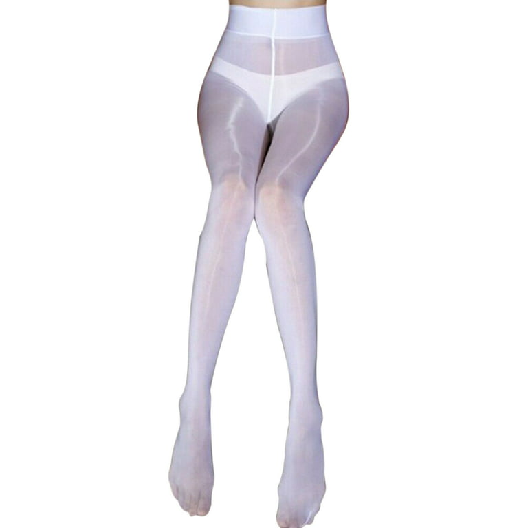 Multitrust Women Shiny Transparent Tights Oil Glossy Sheer Ultra Thin  Pantyhose