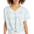 thumbnail image 3 of Style & Co. Womens Tie-Front Top, Mint, Medium, 3 of 4