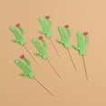 thumbnail image 6 of WHAMVOX 12pcs Cactus Cupcake Toppers Cake Picks Cake Decoraiton for Wedding Birthday Hawaii Luau Party, 6 of 8