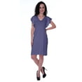 thumbnail image 2 of Moomaya Summer Casual Dress w/ V Neck Flounce Sleeves Knee Length Tshirt Dresses, 2 of 6