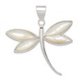 thumbnail image 1 of Pendentif en Forme de Libellule Coquillage Blanc en Argent Sterling 925, 1 of 2