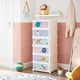thumbnail image 3 of Estantería Modular Infantil de 6 Cubos, Zapatero Infantil, 43 x 31 x 105 cm, Armario Modular, para Ropa, Juguetes, Blanco, 3 of 9