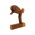 thumbnail image 4 of 10" Wooden Handmade Abstract Sculpture Statue Handcrafted "Jumping Man" Art Decorative Home Decor Figurine Artwork Accent Decoration Hand Carved, 4 of 4