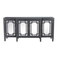 thumbnail image 3 of Trent Home Transitional 4-door Wood and Mirror Sideboard in Charcoal Gray, 3 of 6