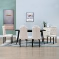 thumbnail image 1 of vidaXL Dining Chairs 6 pcs Cream Fabric, 1 of 5