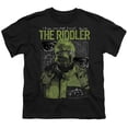 thumbnail image 2 of The Batman (2022) Riddler Illustration Kids T Shirt (X-Large) for Youth Toddler Boys and Girls, Black, 2 of 5