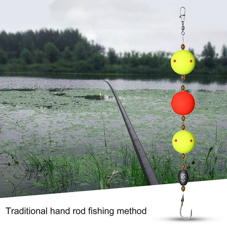 conditiclusy Grass Carp Fishing Rig Braided PE Line Bright Color Barbed  Sharp Hook 13g Sinker Large Buoyancy Float Universal Floating Fishing Line  Kit