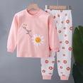 thumbnail image 2 of UAYOTSE Girls Comfortable and Breathable Long Sleeved Home Clothes Two Piece Set with Cute Cartoon Pattern,Sizes 4-5 Years, 2 of 4