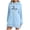 Light Blue-Sweatshirts, variant on AGWOLF Women's Letter Print Sweatshirts Fashion Split side Long Sleeve Hoodie Oversized Hooded Tops with Kangaroo Pocket
