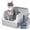 Light Gray, variant on Stainless Steel Cat Litter Box with High Sides Lid, Extra Large XL for Big Cats, Open Top Metal Kitty