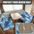 thumbnail image 2 of Uorisanigo RV Dinette Cushions Covers Chair Cushion Slipcovers Stretch Blue Marble Butterfly RV Sofa Cover Loveseat Furniture Protectionr for Camper Car Seat 1 Backrest & 1 Bench Covers, 2 of 7