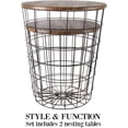 thumbnail image 4 of ZXNYH (Gray) Nesting End Tables with Storage, 4 of 8