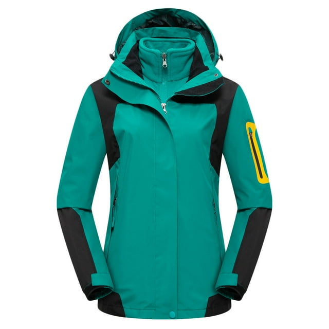 Manteau de Sport à Capuche à Manches Longues et Col Montant pour Femme