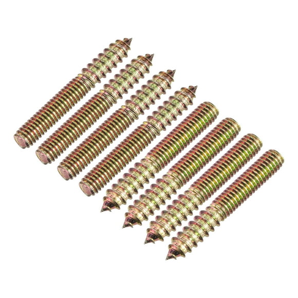 Unique Bargains 5/16-18x2-1/4' Hanger Bolts, 8 Pack Double Ended Screws Wood Dowel Screws