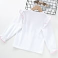 thumbnail image 4 of TFEOQRY Children Girls Cotton Shirts Blouses Fashion Round Neck Collar Long Sleeve Top Bottom Layer Shirt Casual Top Shirt, 4 of 4