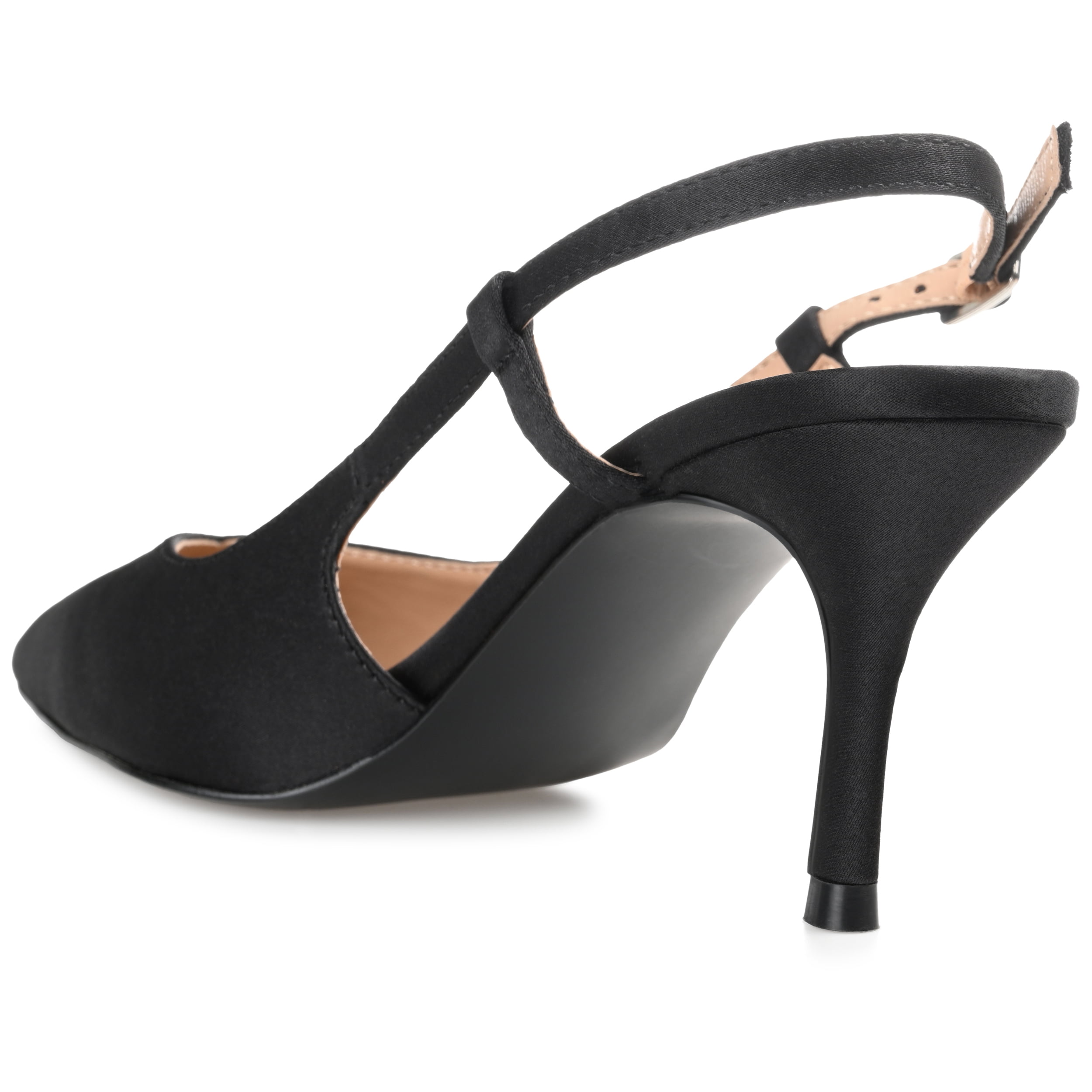 Journee Womens Knightly Sling Back Mid Stiletto Pointed Toe Pumps, Widths Available