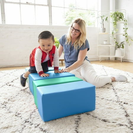 ECR4Kids SoftZone Big Foam Building Blocks, Contemporary, 7-Piece