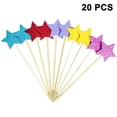 thumbnail image 1 of 20 piezas Tarjeta de pastel de cumpleaños polvo de oro brillante decoración de mesa de postre de fiesta decoración de pastel de estrella Xemadio 2034117-2, 1 of 9