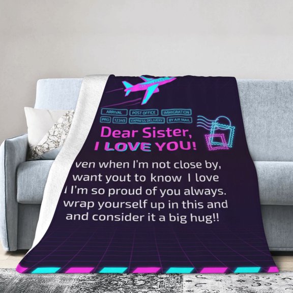 Sister Blanket Sister Gifts Blanket for Sisters Flannel Throw Blanket Soft Cozy for Couch Sofa Decor 50x40