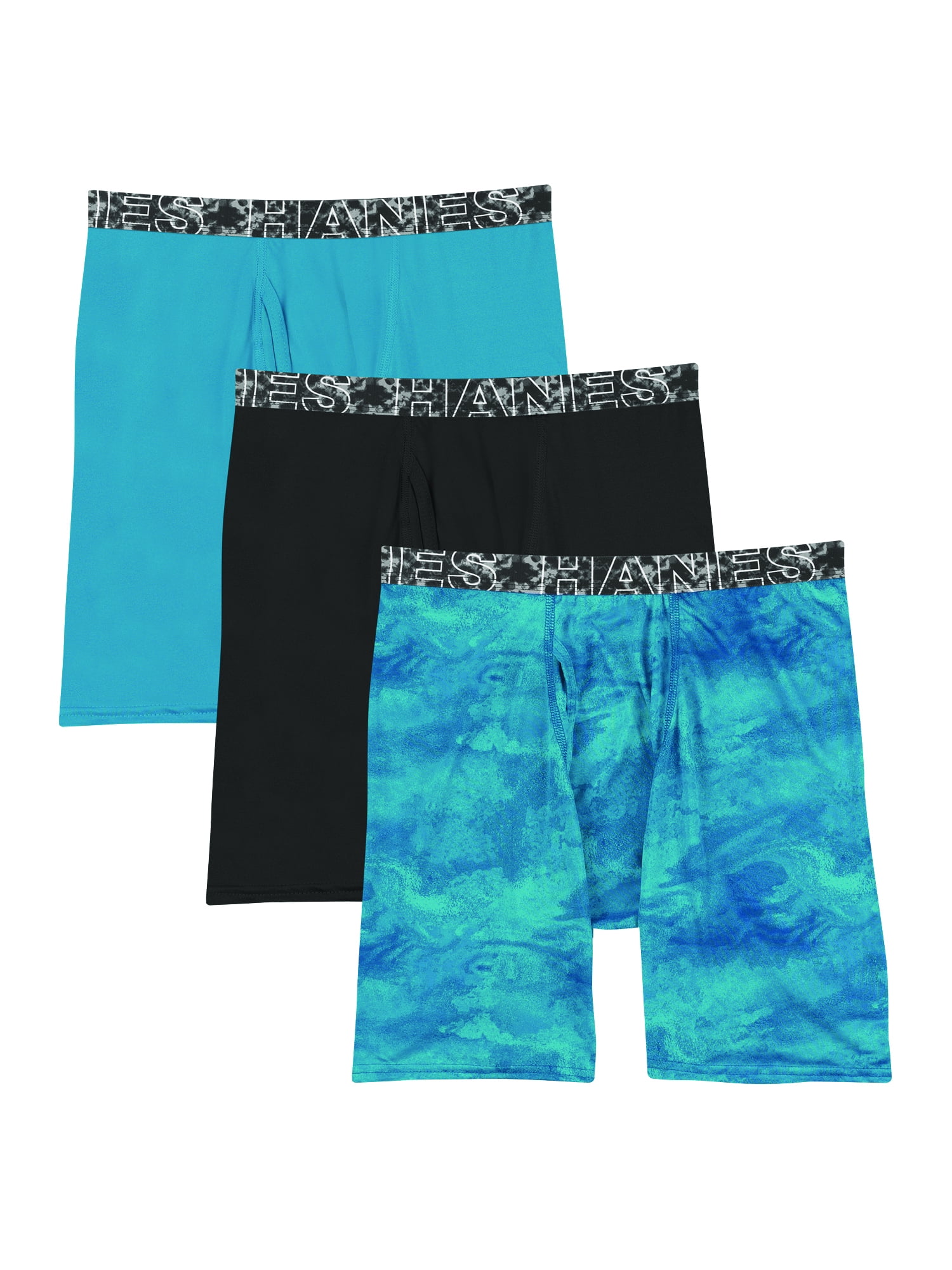 Hanes Men's X-Temp Lightweight Long Leg Boxer Briefs, 3 Pack