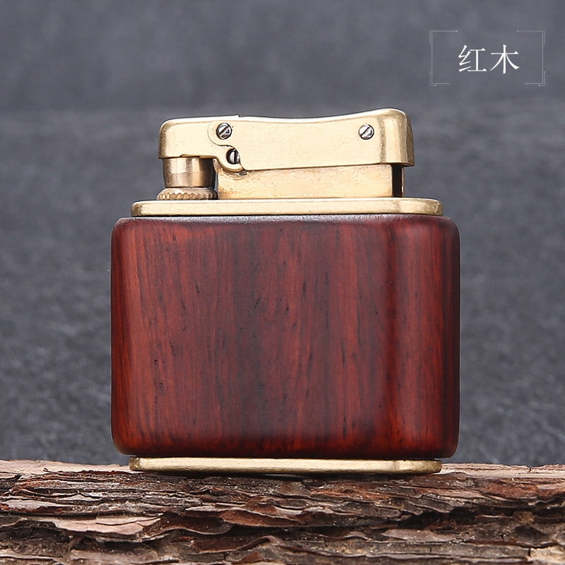 Kerosene lighter, Top Metal Pocket Lighter Daily Use, Sold Without Fuel.,SKU01018-黑檀木