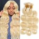 thumbnail image 1 of Extensiones de cabello Amaykai 613 Blonde Human Hair Body Wave 40-50 cm, 1 of 6