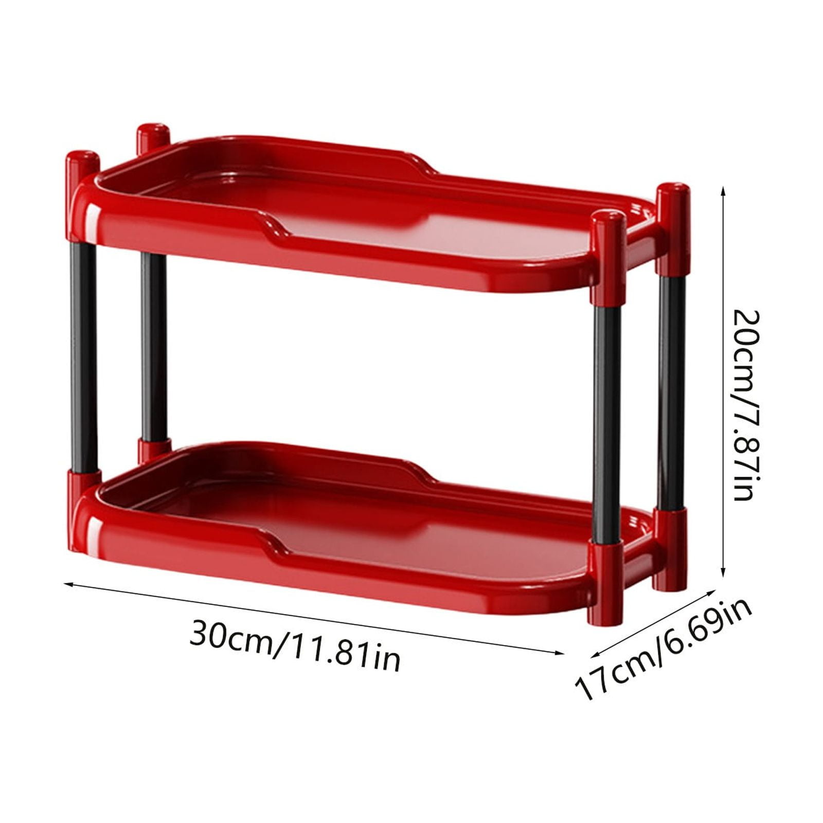 TNDBKQWR 2-Tiered Spice Rack Countertop Stand for Bathroom, House Organization Desk Shelves Organizer, Kitchen Countertop Storage Rack