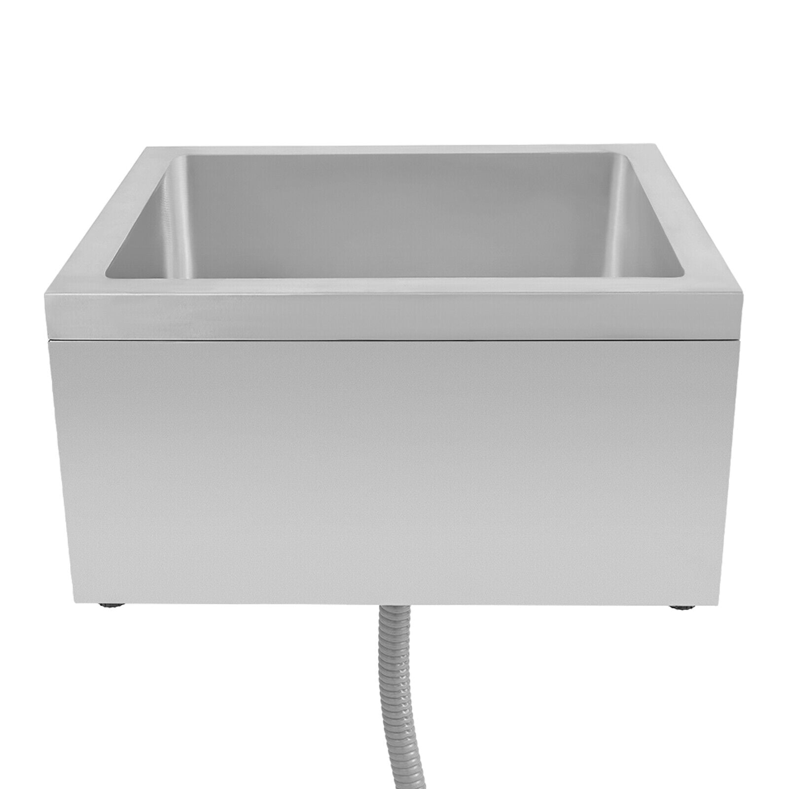Miumaeov Commercial Sink Stainless Steel Floor Mount Mop Sink Kitchen Utility Sink Rectangular Service Sink 22*19*12in