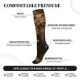 thumbnail image 2 of Rateoe Cool Fire Lion Compression Socks for Women and Men 20-30mmHg-Circulation Support Socks Knee High Nurse Pregnant Running Medical and Travel Athletic, 2 of 7