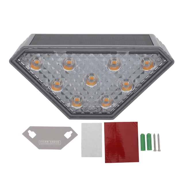 Lámpara de paso Solar, botón de luz cálida, Control de Sensor de luz IP67, luces LED impermeables para escaleras para valla, cubierta, porche de jardín