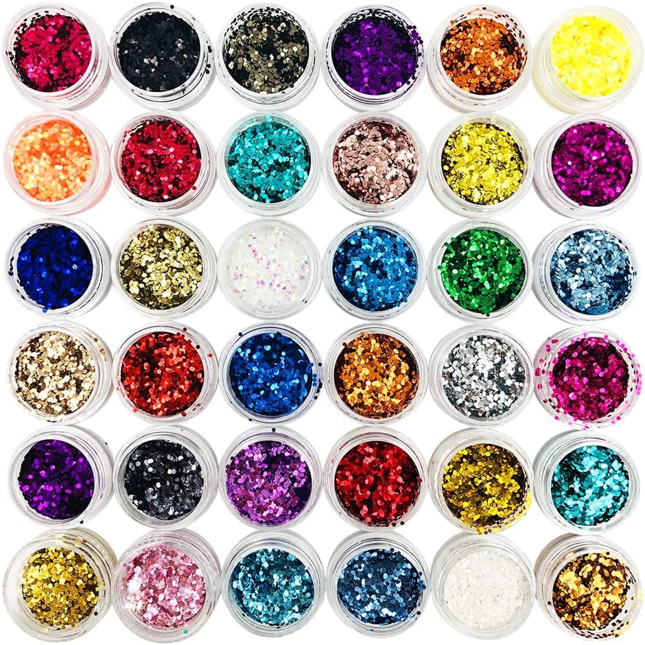 DaKuan 36 Colors Craft Glitter for Epoxy Resin, Resin Decoration Art