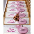 thumbnail image 2 of Merry Christmas Stair Treads for Wooden Steps Indoor Runner Rug Carpet,Pink Xmas Balls Shining Dreaming Winter Holiday 10 Pieces Peel and Stick Staircase Step Treads Covers Throw Door Mats,30"x8", 2 of 7