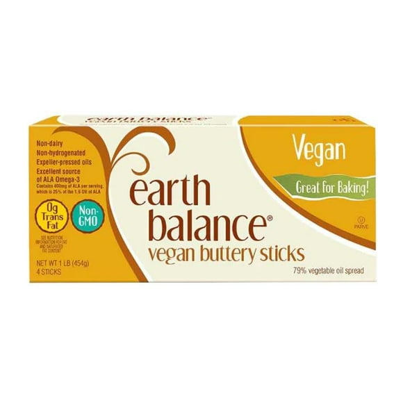 Earth Balance - Bâtons Cuisine Végétalienne &amp; Cuisson 4 Bâtons, 454g
