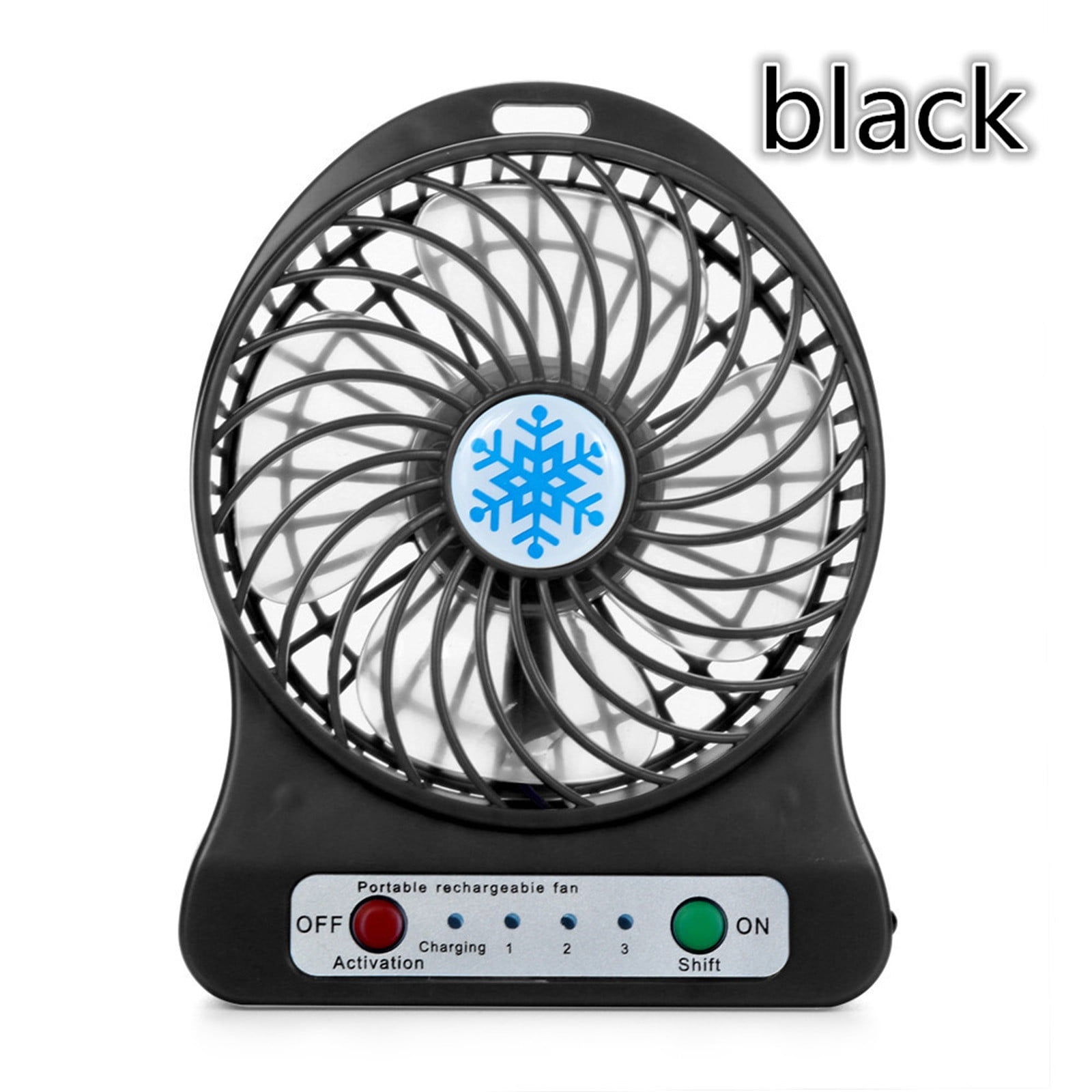 Hiroekza Fan Clearance!Portable Rechargeable LED Light Fan Cooler Mini Desk USB 18650 Battery Fan For Office, Bedroom, Table, Outdoor