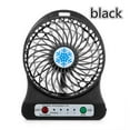 thumbnail image 4 of Clearance & Promo,Portable Rechargeable Led Light Fan Cooler Mini Desk Usb 18650 Battery Fan for Office Bedroom Table Outdoor Christmas Eve | Plastic,Black,MIANHT, 4 of 9