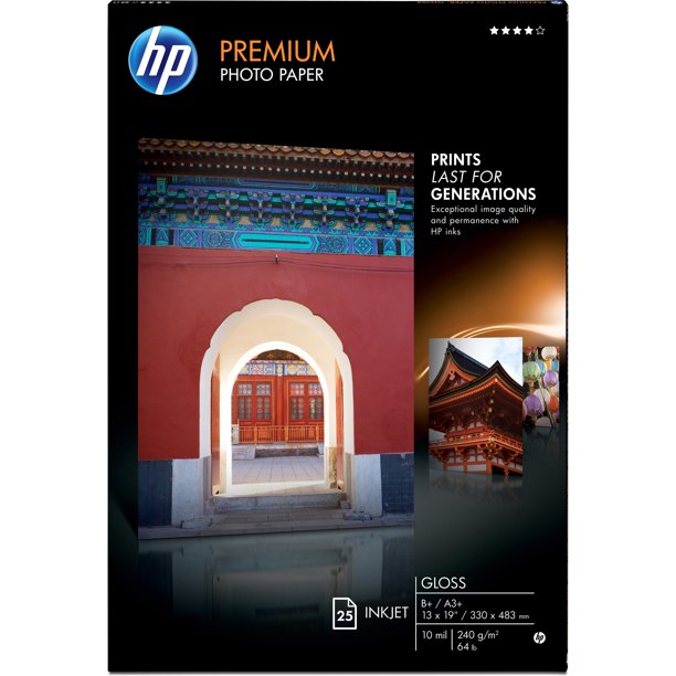 HP Premium Gloss Photo Paper25 sht/A3+/330 x 483 mm (13 x 19 in)
