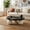 Black+White, variant on 47.2" Cloud Coffee Table for Living Room, Irregular Coffee Table Modern Low Coffee Tables Abstract Faux Stone Cute Center Table with 3 Ball Legs for Small Space Apartment