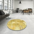 thumbnail image 4 of Ahgly Company Machine Washable Indoor Rectangle Contemporary Yellow Area Rugs, 7' x 9', 4 of 7