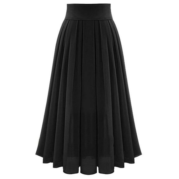YUEJUIR Hip Waist Maxi Skirts Women Chiffion Skirt Sexy Long Lace Up High Waist Women's Party Skirt (Black,XXXL)