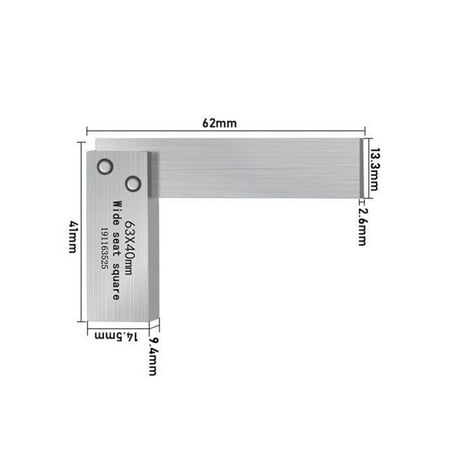 

Square Wide Edge Shape 90 Degree Angle Blade Ruler Measuring Tool
