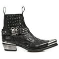 thumbnail image 2 of New Rock Boots 7950P-S1 Black Ankle Gothic Metal Skull Boot 41, 2 of 6
