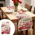 thumbnail image 2 of Cheapark Colorful Valentine’s Day Table Runner - 4 Sizes Available, Restaurant/Living Room Tabletop Decor, Elevates Wedding Anniversary Party Ambience with Rich Tones, 2 of 6