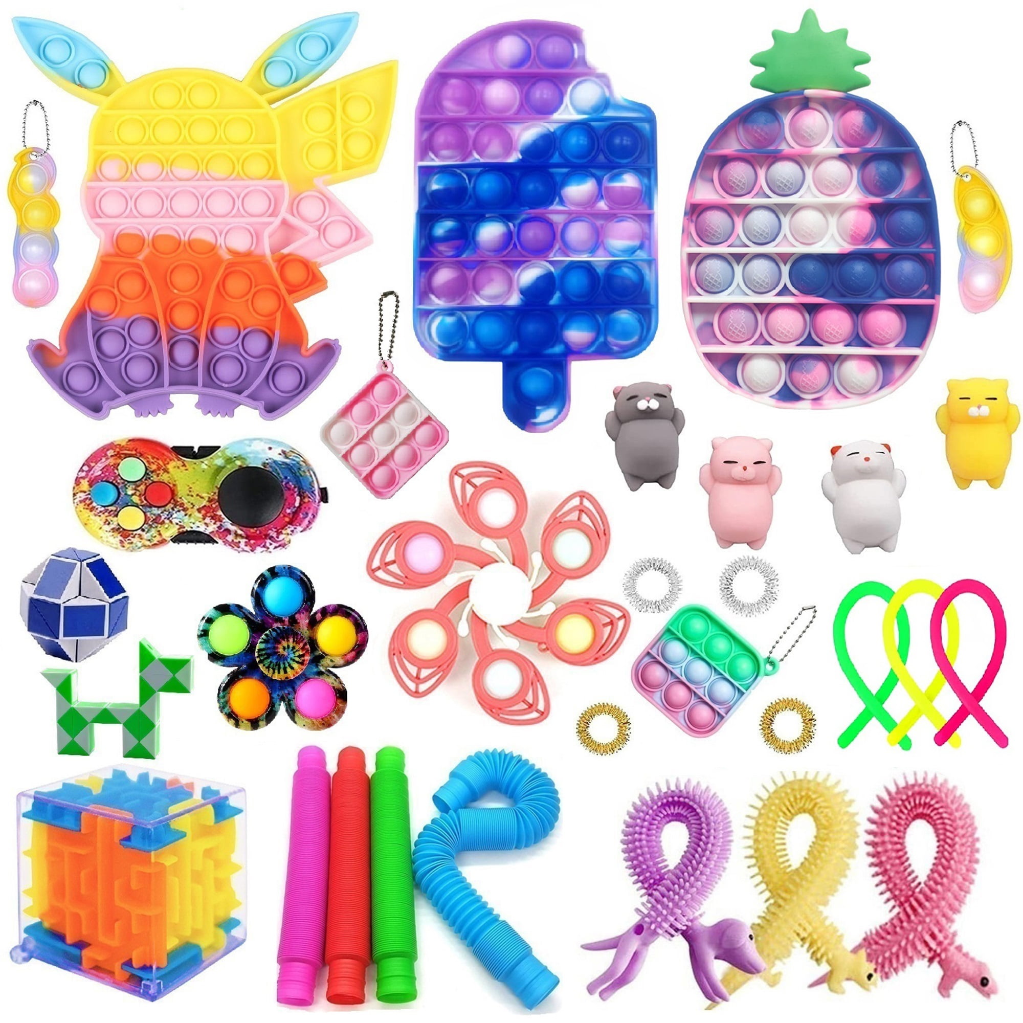 5Pack Fidget Bundle Toys Set Sensory Infinity Cube Stress Relief Kids Adults 