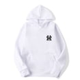 thumbnail image 4 of Sudadera con capucha de color liso para hombre y mujer, suéteres de manga larga, sudaderas informales holgadas con cuello redondo, camisetas inferiores, pulóveres, 4 of 5